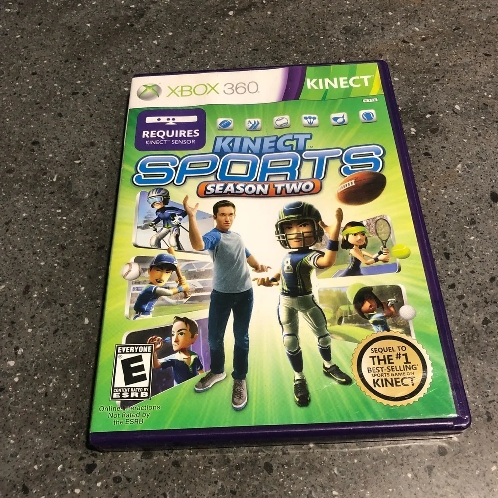 BUNDLE of 3 XBOX Kinect Games - Adventure, Sports 1 & 2